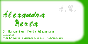 alexandra merta business card